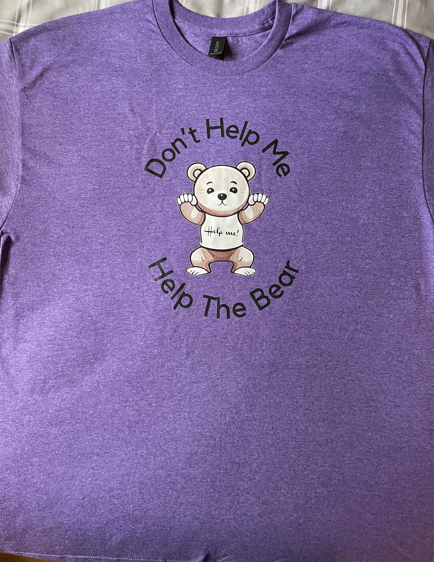 Men's Don't Help Me Help the Bear Cartoon Character T-shirt