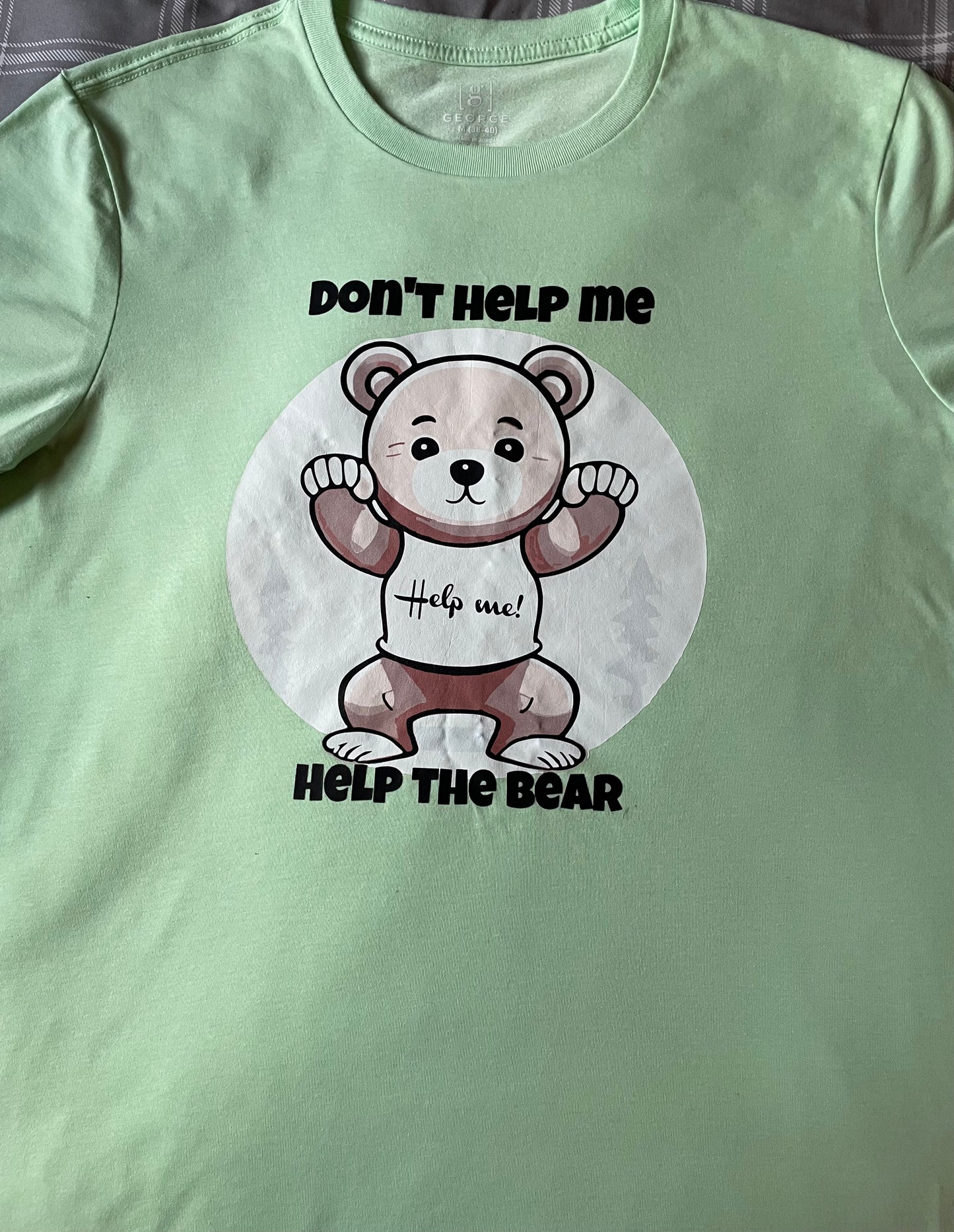 Men's Don't Help Me Help the Bear Cartoon Character T-shirt