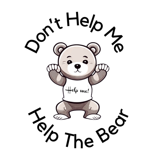 Don't Help Me Help the Bear Cartoon Character Hoodie